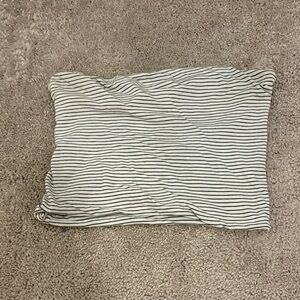 Brandy Melville Black and White Striped Crop Top